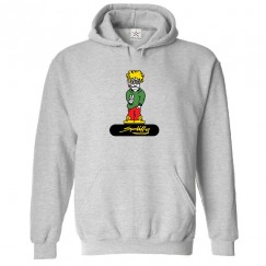 Spliffy Cartoon with Cigarette Classic Unisex Novelty Kids Pullover Hoodie for Smoking Lovers									 									 									